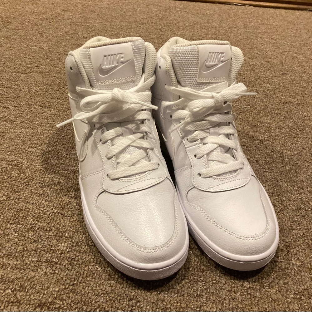 White Nike Air Force sneakers